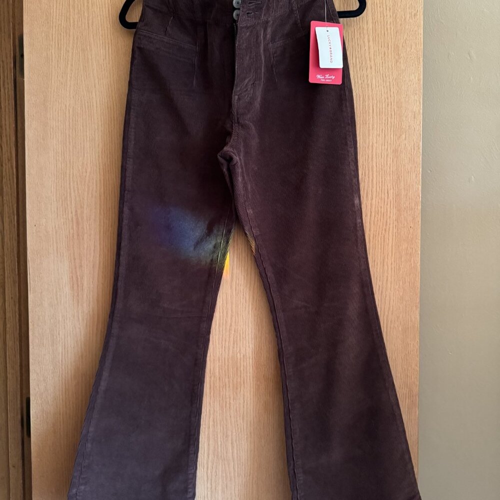 Brown Corduroy High Rise Flare Jeans
